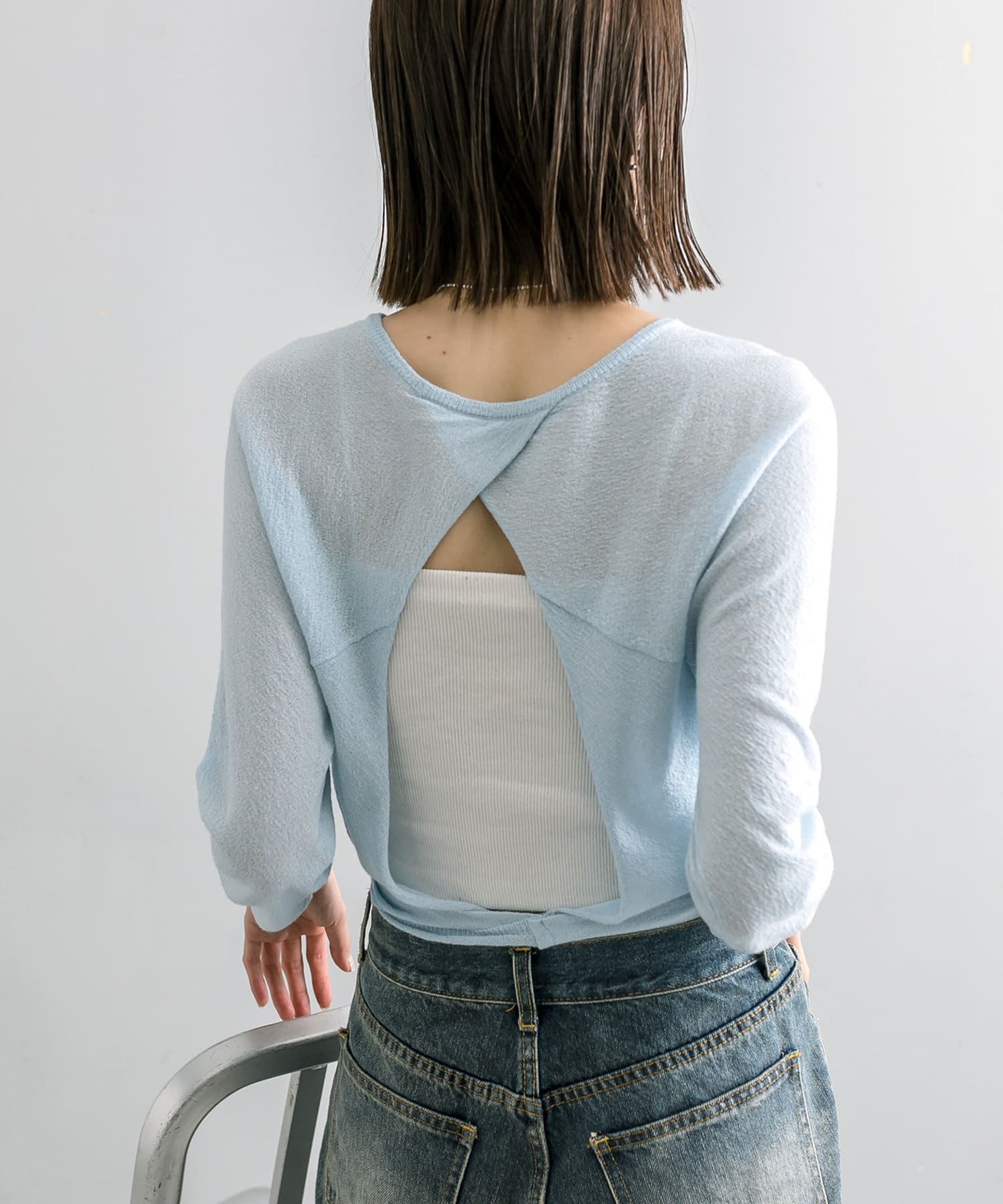 【4色展開】バックシャンニット