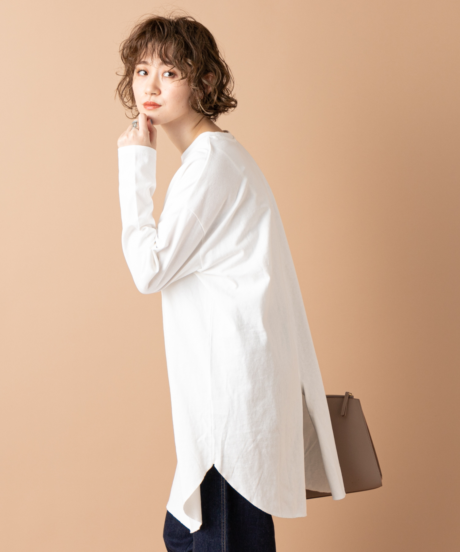 《予約》【《一枚でも決まる》手洗い可】ヘビーウエイトラウンドチュニック