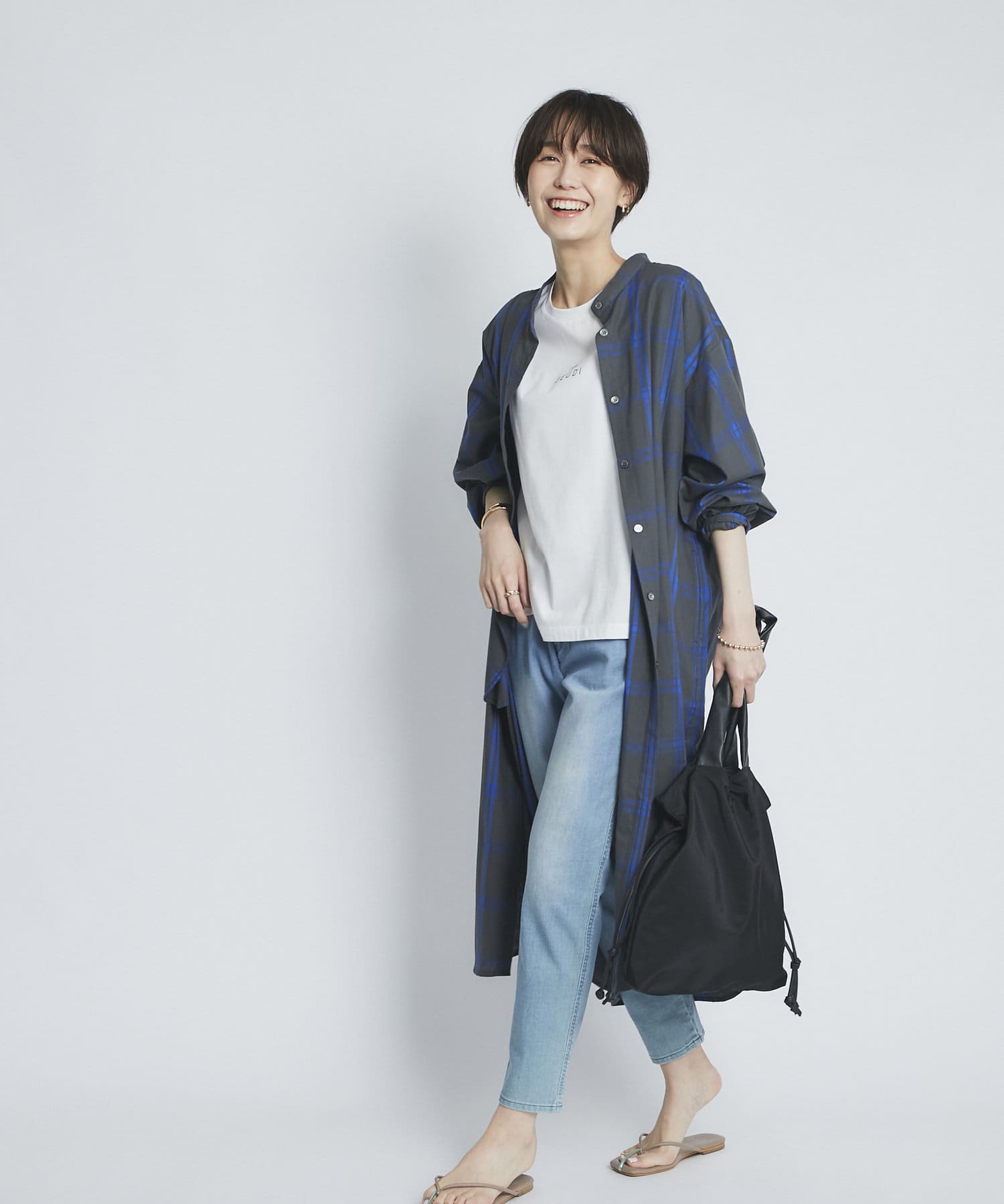 【シックな大人カラー】ビッグチェックワンピース 【シックな大人カラー】ビッグチェックワンピース