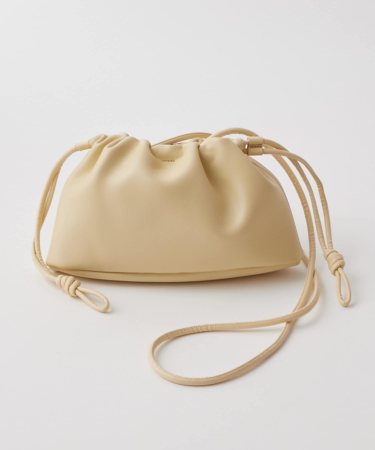 【小さめサイズが丁度良い】ミニギャザー巾着バッグ