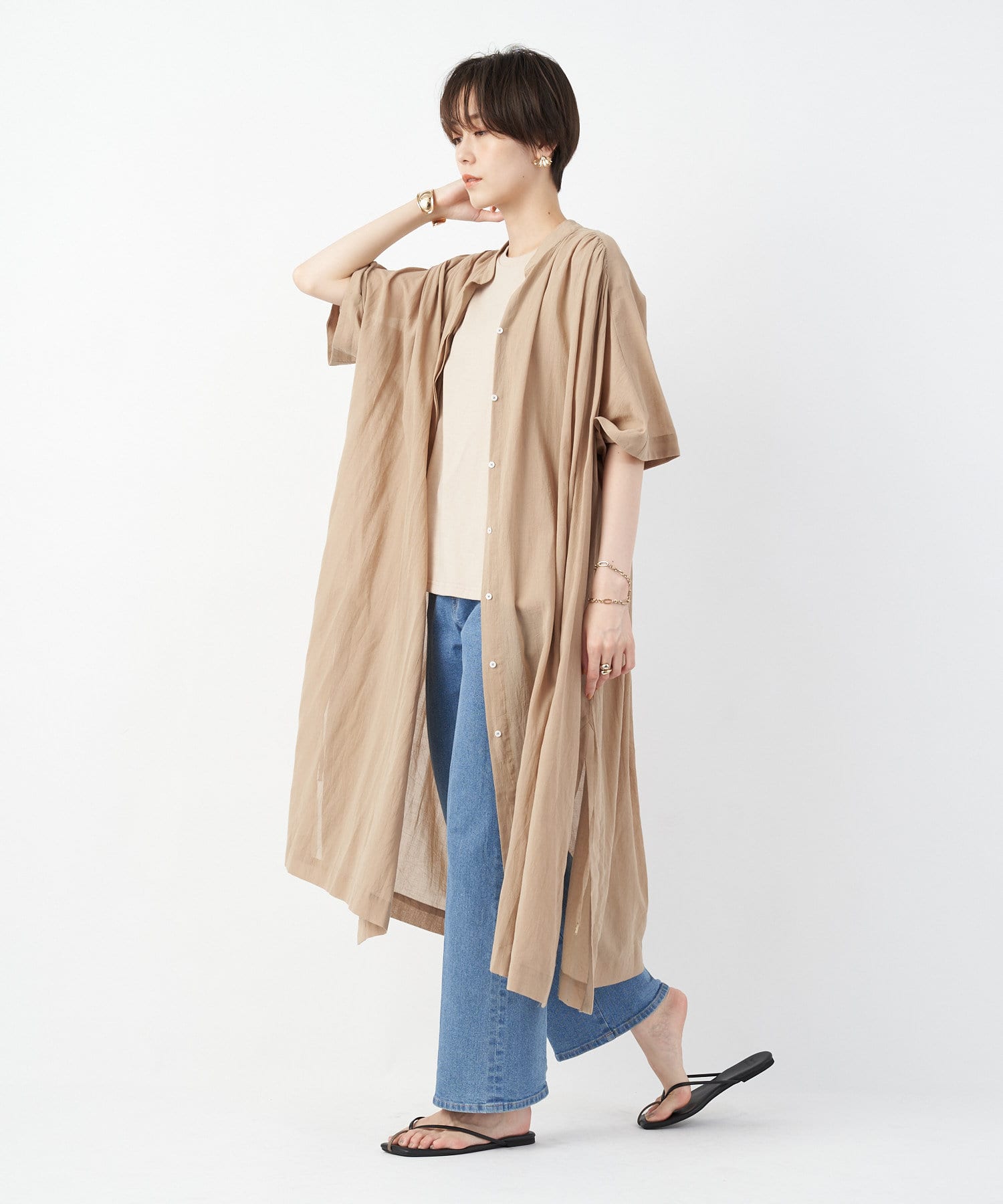 【履くだけで細見え効果抜群】センタープレスストレートデニム