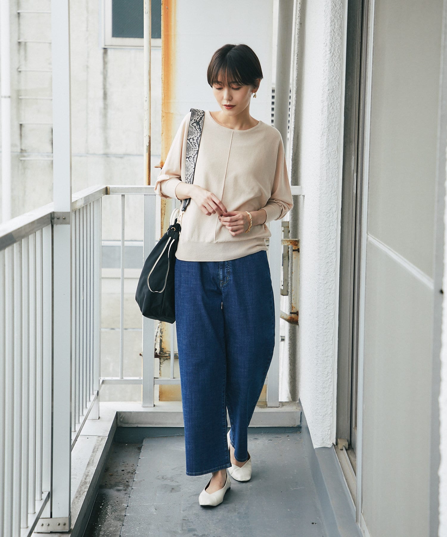 《予約》【ロングシーズン活躍する】吸水速乾ドルマンニット