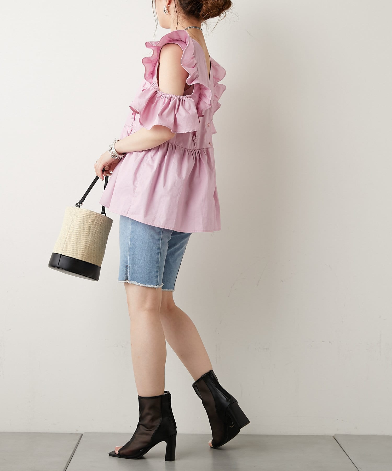 オープンショルダー2wayフリルBL