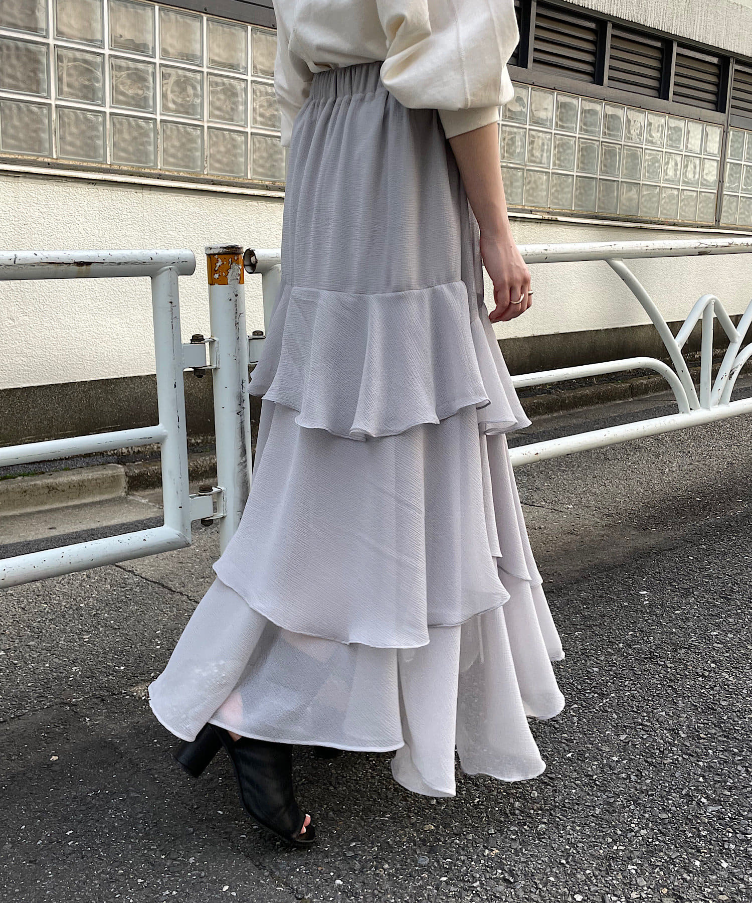 【着用動画あり】イレヘムティアードスカート