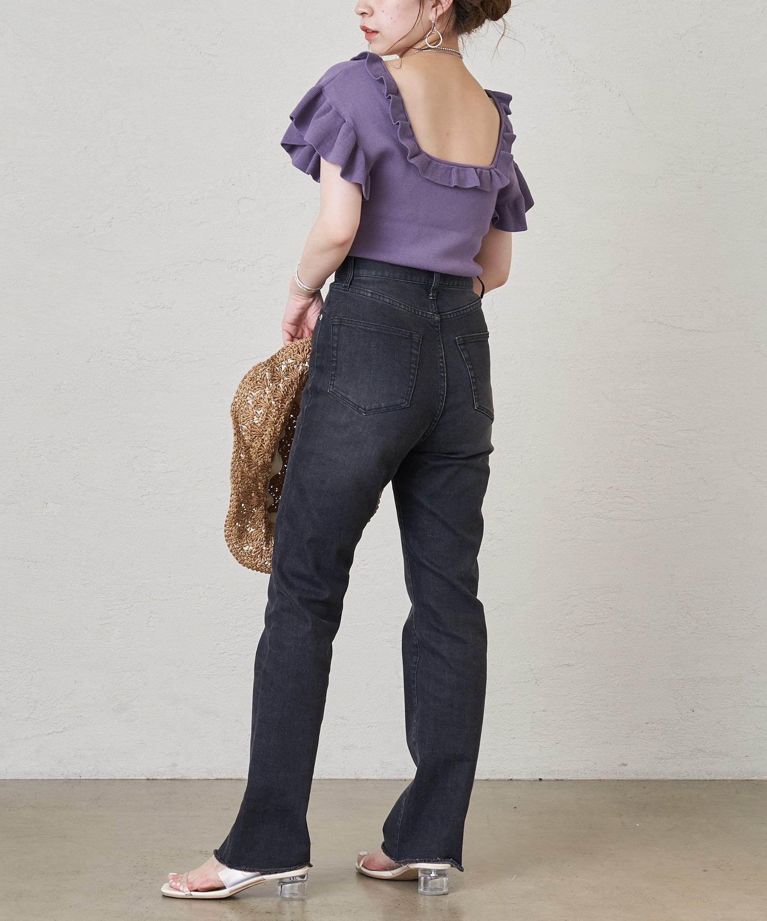 フリルニット2wayタンク