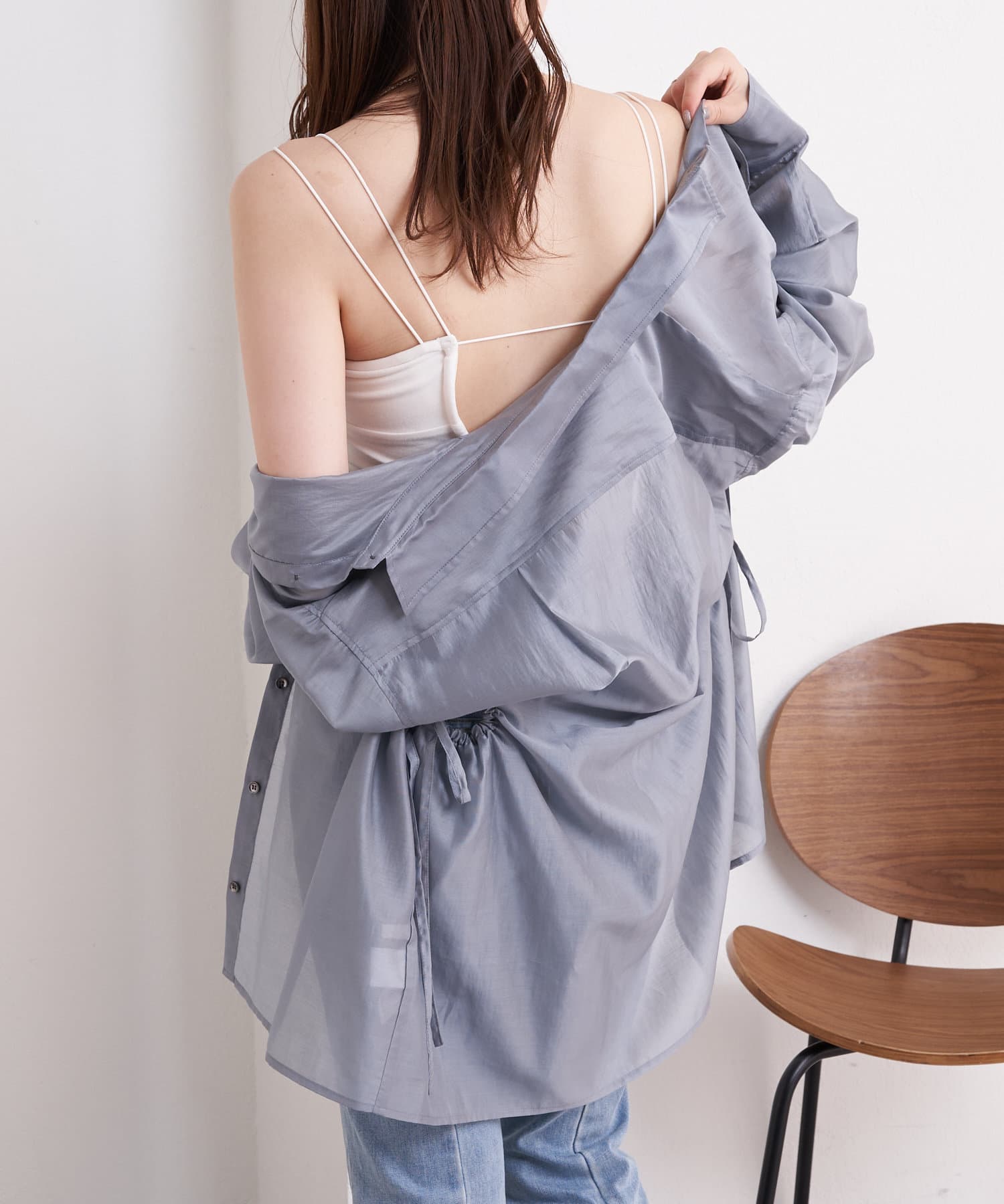 【2サイズ展開/2024SS】パット付バックデザインベアトップ