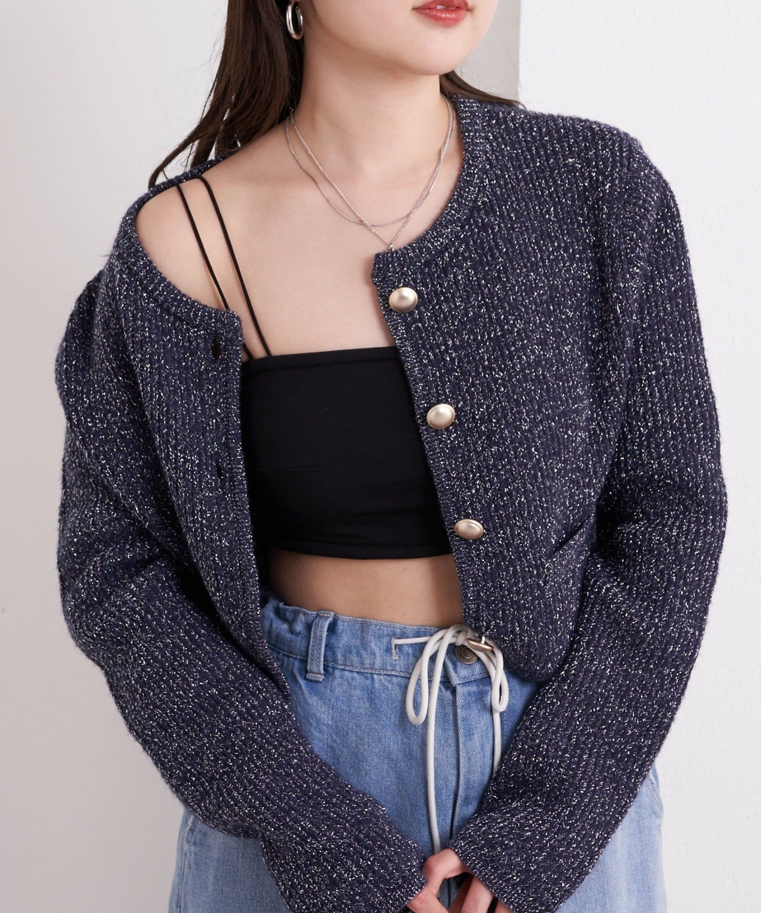 【2サイズ展開/2024SS】パット付バックデザインベアトップ