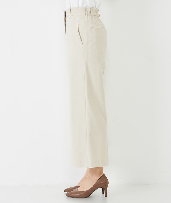 リネンブレンドワイドパンツ