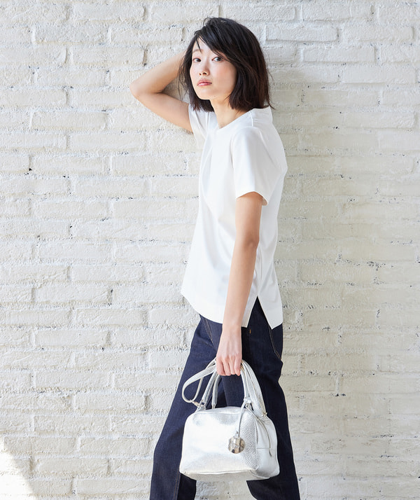 コットンポリクルーネックTシャツ