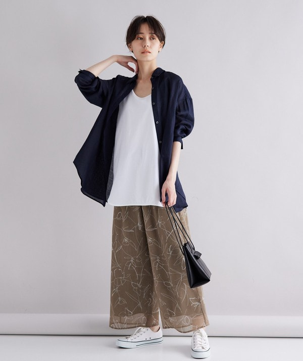 リネンバックスリットシャツ リネンバックスリットシャツ