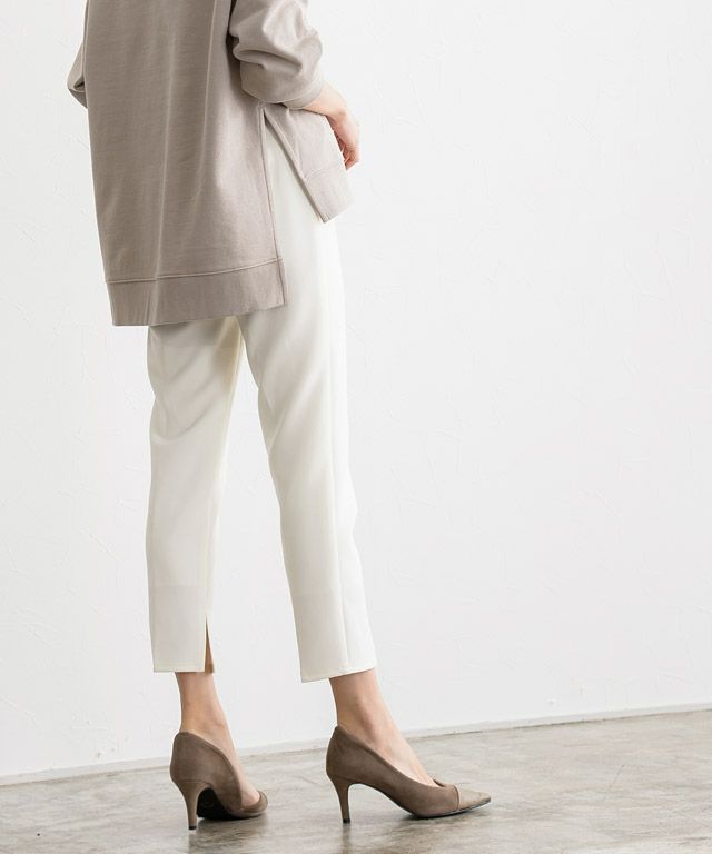 裾スリットストレートパンツ MD 裾スリットストレートパンツ MD