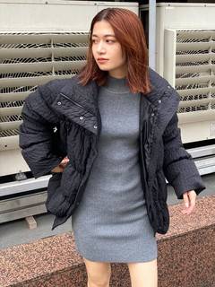 タックショルダーニットワンピース タックショルダーニットワンピース