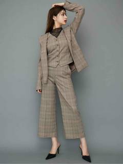 レイヤードチェックジャケット レイヤードチェックジャケット