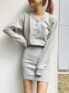 BACK OPENスウェットワンピース