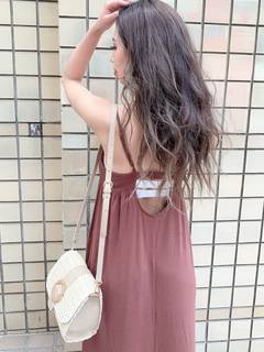 BACK OPEN ロングキャミワンピース BACK OPEN ロングキャミワンピース