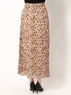 Modernレオパードプリーツスカート