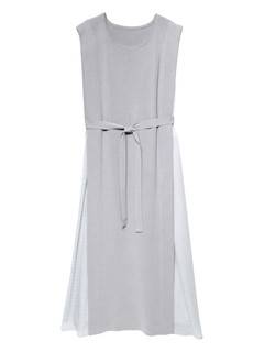 サイドシフォンドッキングニットワンピース