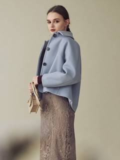 ショートステンカラーコート