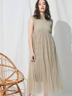 プリーツチュールキャミセットワンピース