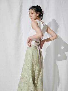 バックカシュクールリボンニット バックカシュクールリボンニット