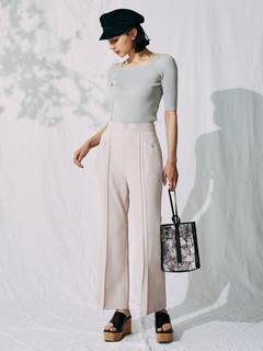 バッククロスオープンリブニット