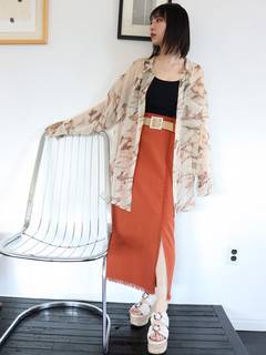 バッククロスリブキャミソール