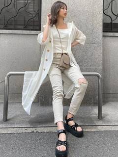 ハイウエストクラッシュスキニーパンツ ハイウエストクラッシュスキニーパンツ