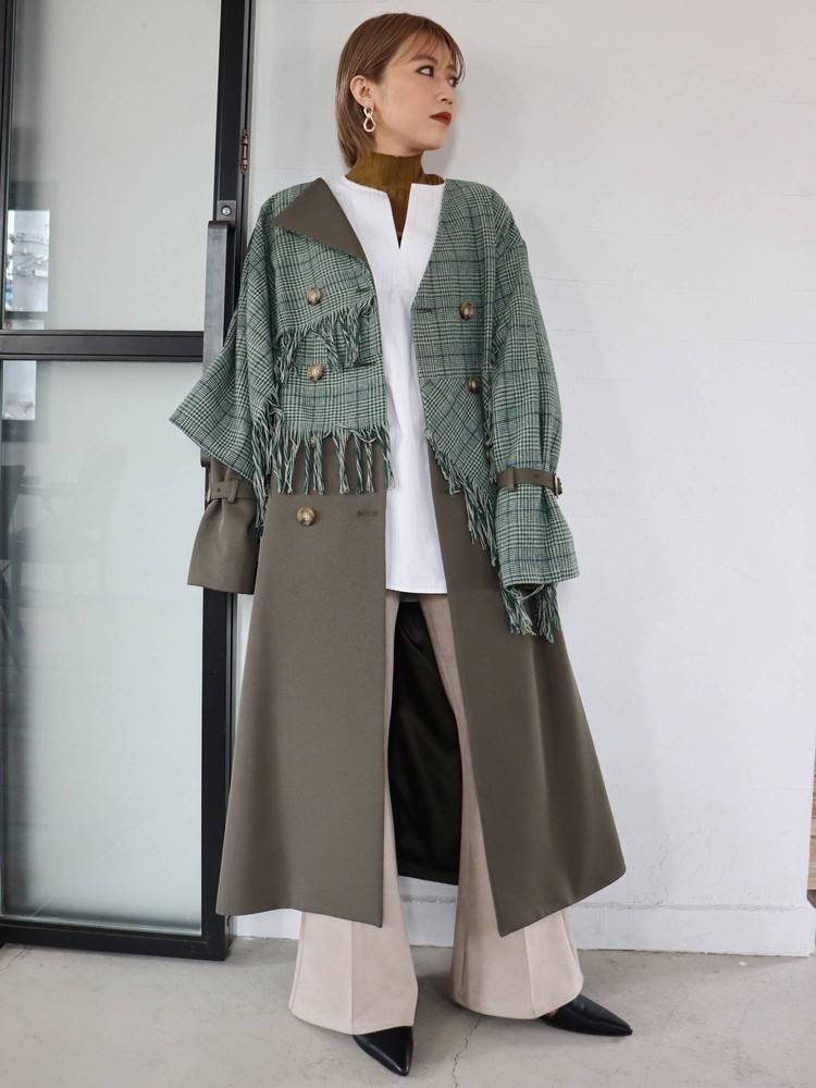 フリンジケープコート フリンジケープコート