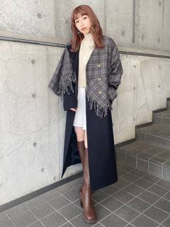 フリンジケープコート