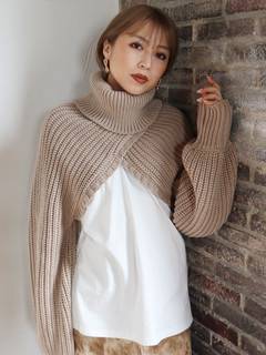 カシュクールショートドッキングニット