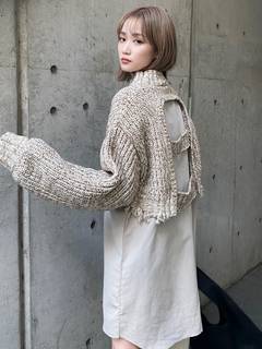 メランジニットドッキングワンピース
