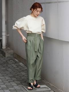 【10周年限定】オーガニックコットンスリーブボリュームデニムブラウス