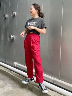 【WEB限定】ナイロンカラーテーパードパンツ