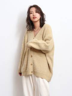 【WEB限定】カラールーズニットカーデ