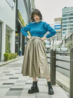 ボリュームスリーブハイネックニット ボリュームスリーブハイネックニット