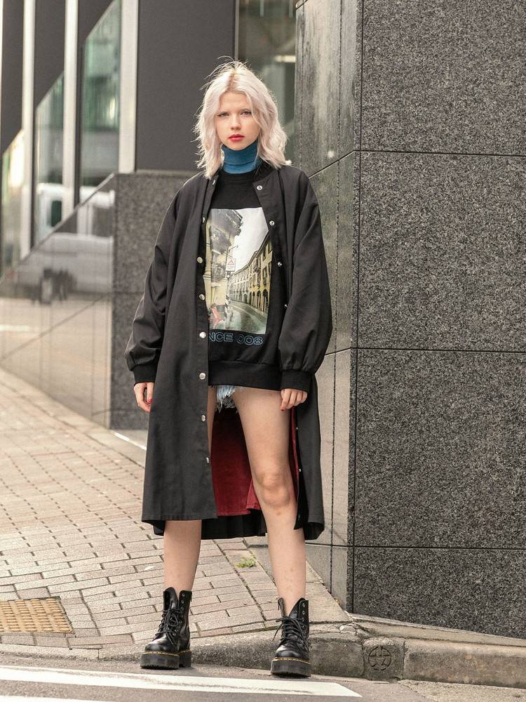 バックプリーツスタジャンコート バックプリーツスタジャンコート