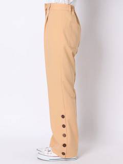 【セットアップ対応】ヘムボタンスリットパンツ