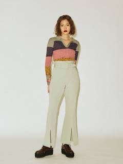 【WEB限定】センタープレスハイウエストパンツ