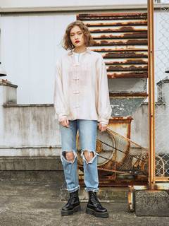 シアーチャイナブラウス