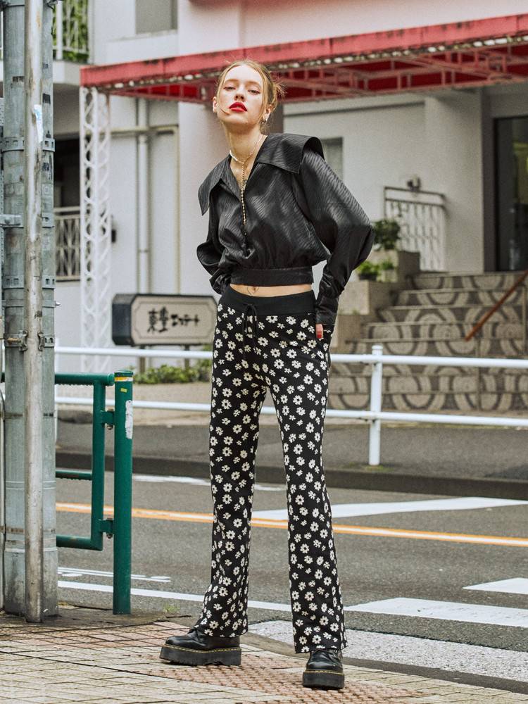 ジャカードパターンニットパンツ ジャカードパターンニットパンツ