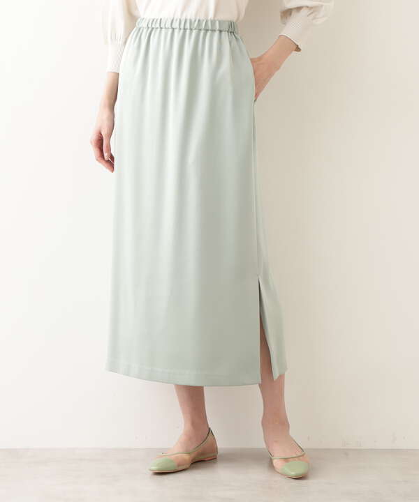 [洗える]サテンナロースカート