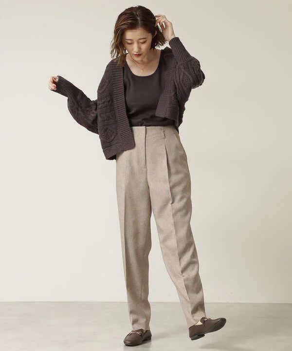 ケーブルショートカーディガン ケーブルショートカーディガン