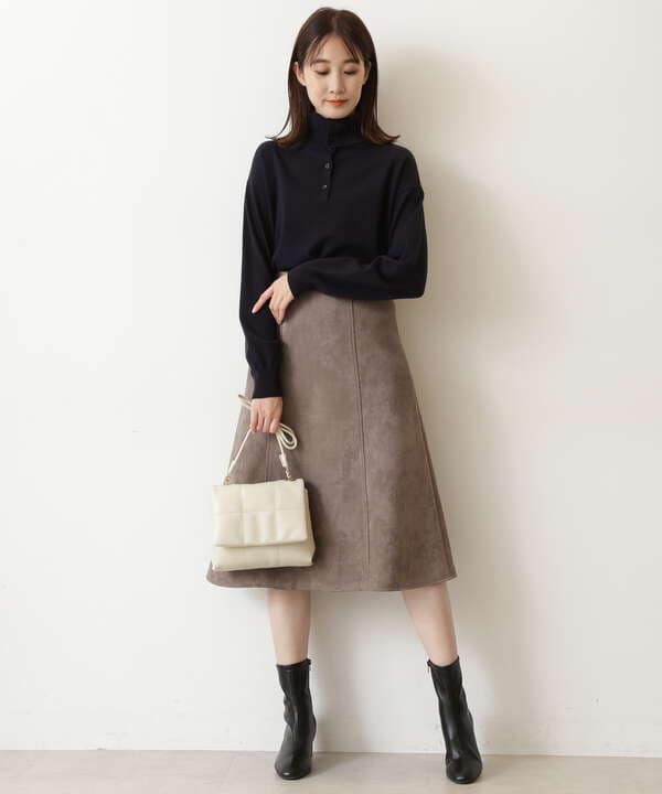 [洗える]フェイクスエードスカート