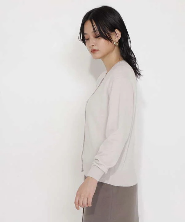 ウールカシミヤ12G カーデ