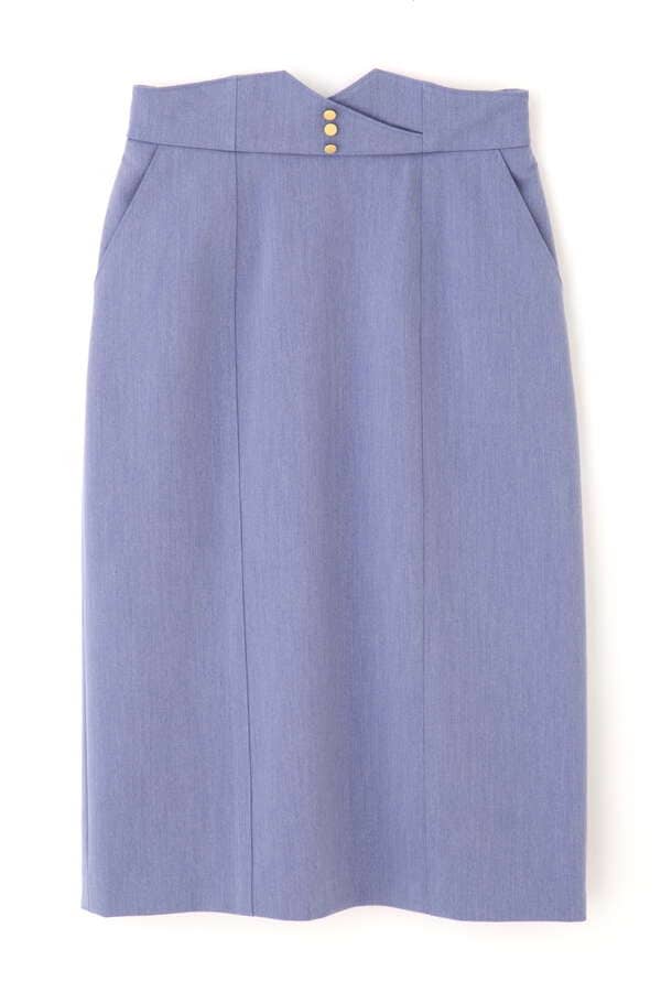 メタルボタンロングペンシルスカート