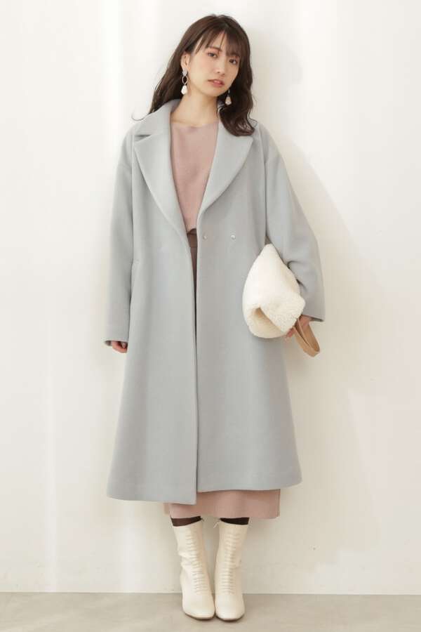 《堀田茜さん着用 美人百花12月号掲載商品》Ｗモッサチェスターコート