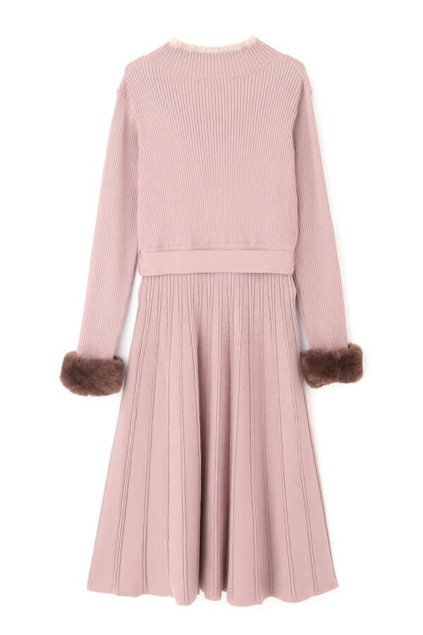 ファースリーブニットワンピース ファースリーブニットワンピース