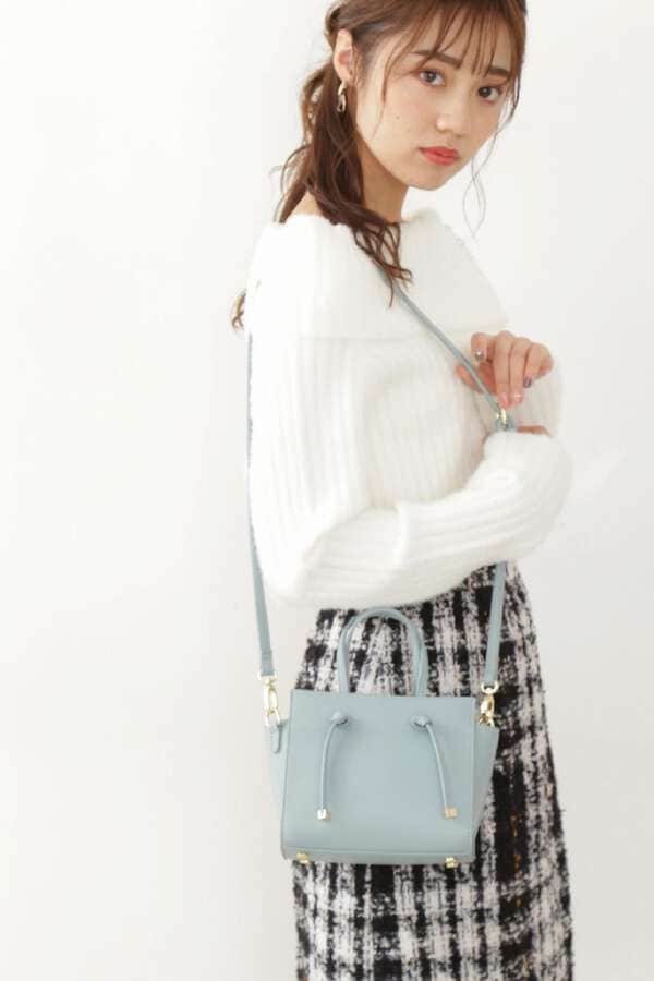 《堀田茜さん着用 美人百花12月号掲載商品》リボンハンドルポシェット