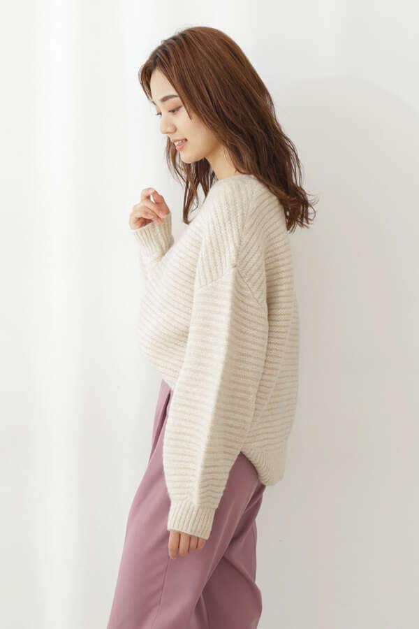 《堀田茜さん着用 美人百花11月号掲載商品》ラメガーターボリュームニット 《堀田茜さん着用 美人百花11月号掲載商品》ラメガーターボリュームニット