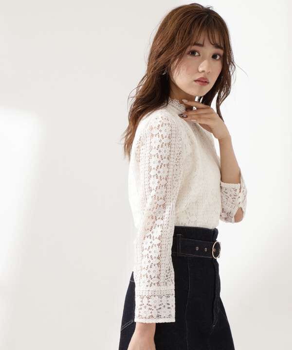 フラワークラシカルレースブラウス フラワークラシカルレースブラウス